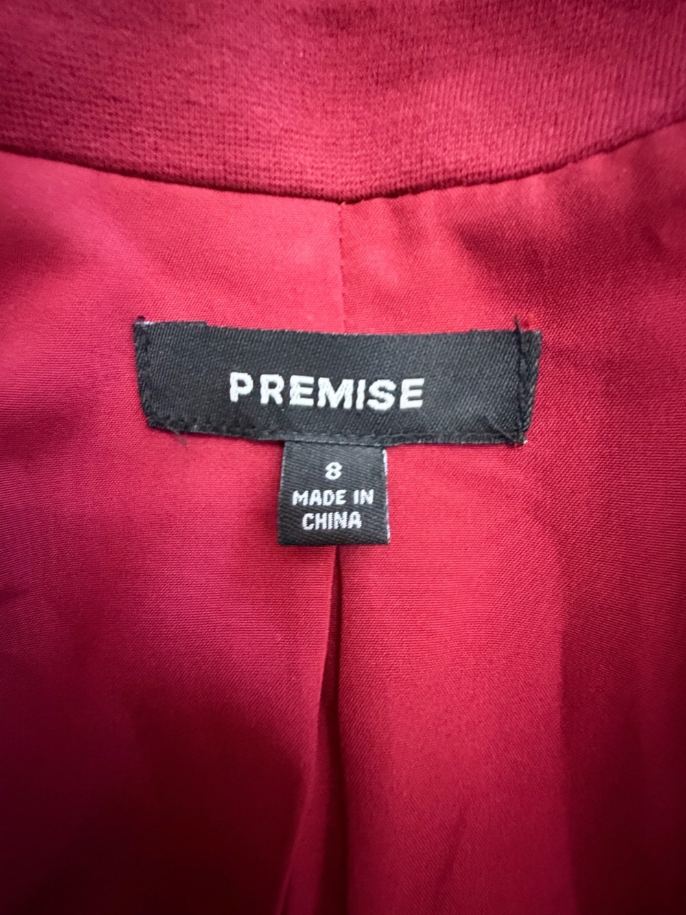 Premise Deep Raspberry Open-Front Collarless Blazer - Picture 9 of 9